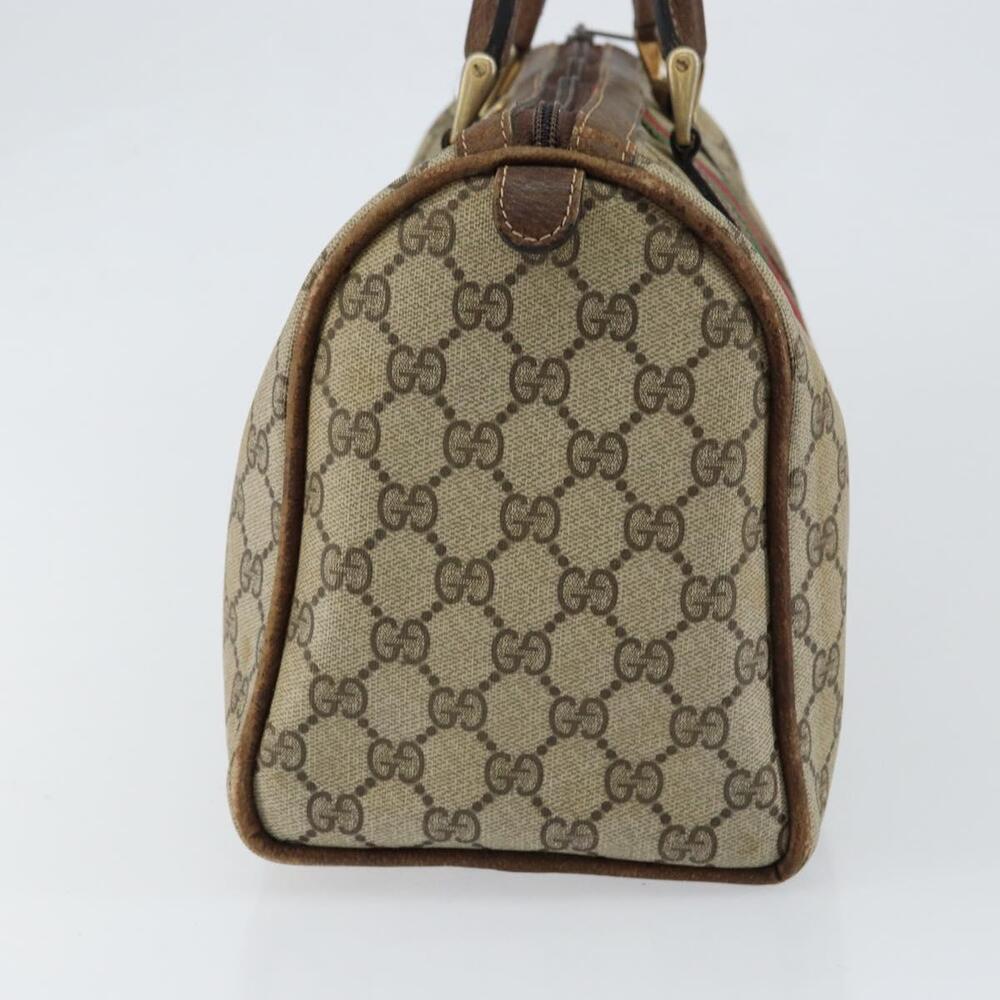 GUCCI GG Supreme Web Sherry Line Bag PVC Beige Gold 012 3842 58 Auth ep11528 - Picture 4 of 16